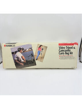 AMBICO V-0598 Camcorder Kit 57” TRIPOD V-0554 Carry Bag NEW Sealed